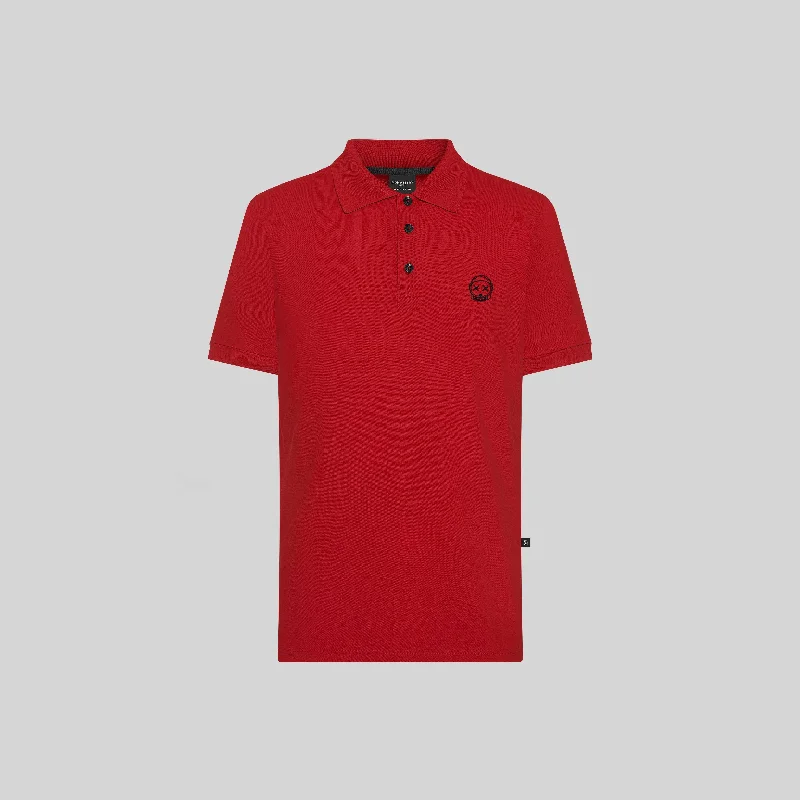 Men's high - collar polo shirts with a modern twistXRESO RED POLO