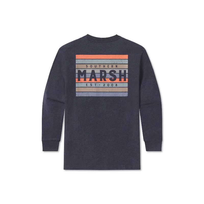 Men's button - front long sleeve Henley shirts with a casual charmYouth Branding Tee - Color Bars - Long Sleeve Men's button - front long sleeve Henley shirts with a casual charmYouth Branding Tee - Color Bars - Long Sleeve