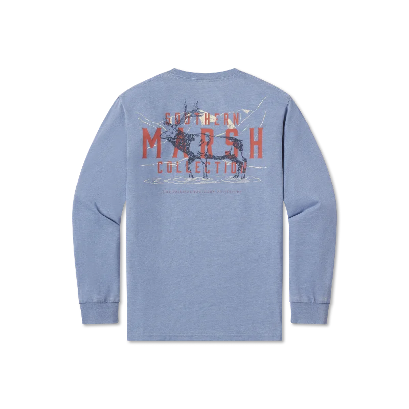 Men's long sleeve slim fit button - down shirts for business meetingsYouth SEAWASH™ Tee - Etched Elk - Long Sleeve Men's long sleeve slim fit button - down shirts for business meetingsYouth SEAWASH™ Tee - Etched Elk - Long Sleeve