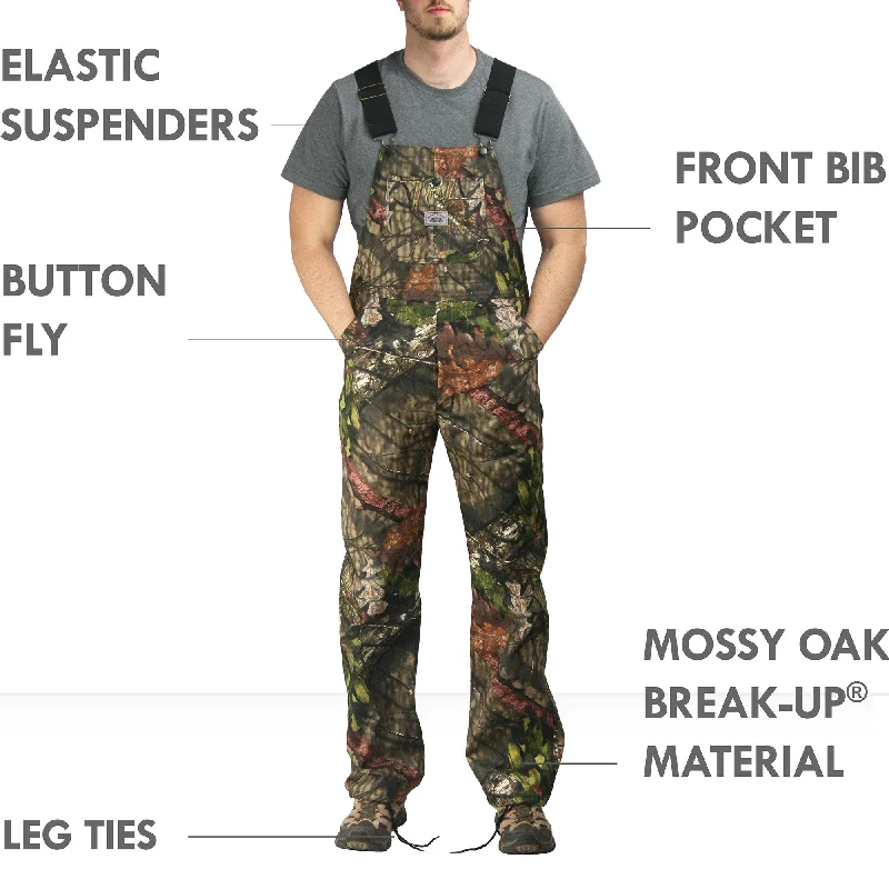 Denim overalls with a high - waisted design#178 Mossy Oak Break-Up Camo American Made Overalls Denim overalls with a high - waisted design#178 Mossy Oak Break-Up Camo American Made Overalls