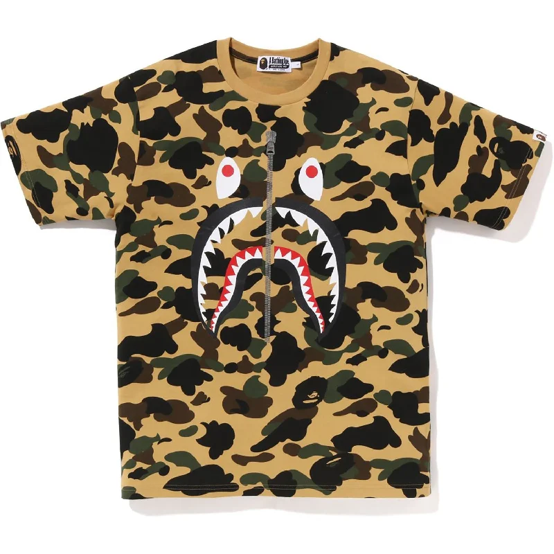 Men's long - sleeve henley t - shirts with button - down plackets1St Camo Shark Tee Mens Men's long - sleeve henley t - shirts with button - down plackets1St Camo Shark Tee Mens
