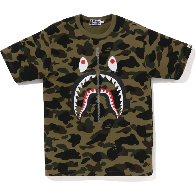 Men's long - sleeve henley t - shirts with button - down plackets1St Camo Shark Tee Mens Men's long - sleeve henley t - shirts with button - down plackets1St Camo Shark Tee Mens