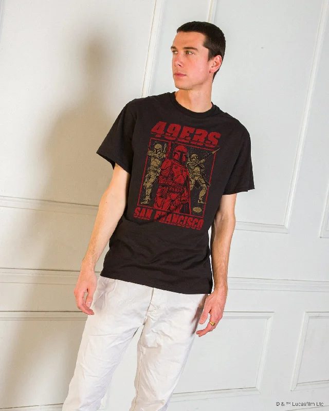 Men's distressed denim - look t - shirts with a rugged appeal49ers Star Wars Boba Fett Showdown Fan Tee Men's distressed denim - look t - shirts with a rugged appeal49ers Star Wars Boba Fett Showdown Fan Tee