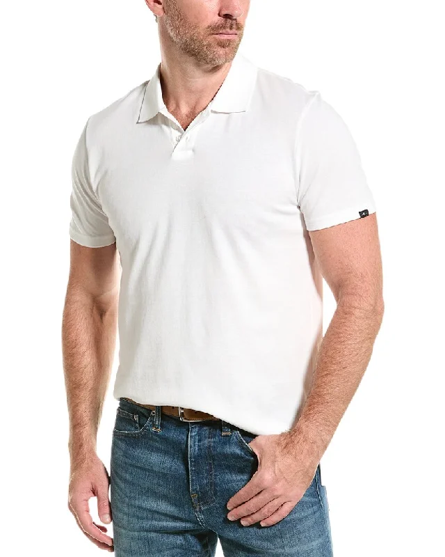 Men's short - sleeve linen t - shirts for summer beach outings7 For All Mankind Pique Polo Shirt Men's short - sleeve linen t - shirts for summer beach outings7 For All Mankind Pique Polo Shirt