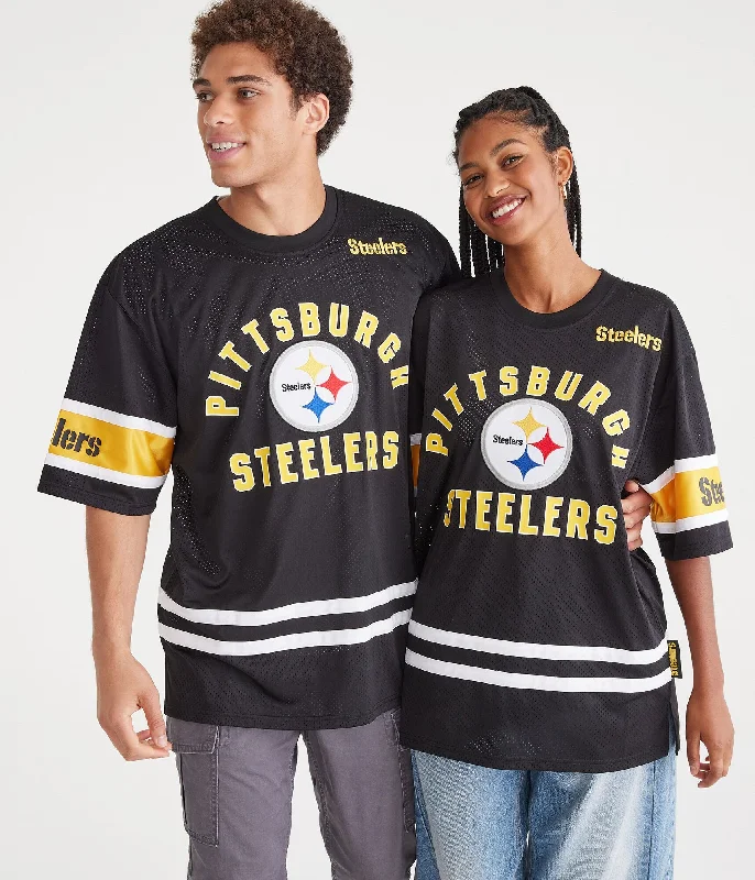 Men's organic cotton crew - neck t - shirts for everyday comfortAeropostale Pittsburgh Steelers Mesh Top Men's organic cotton crew - neck t - shirts for everyday comfortAeropostale Pittsburgh Steelers Mesh Top