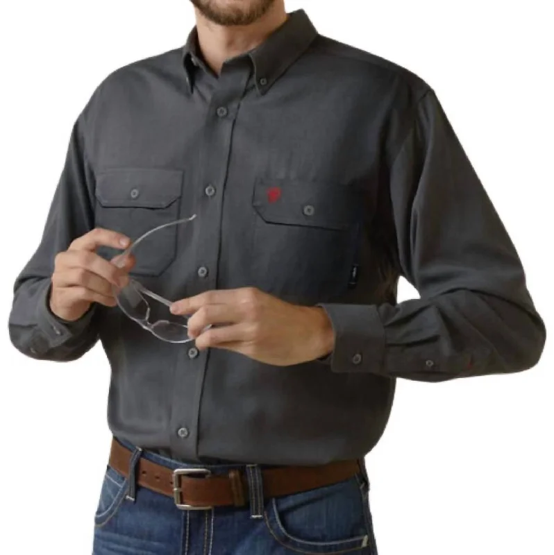 Men's ribbed t - shirts with a textured finish for added styleAir Inherent Work Shirt In Charcoal Heather Men's ribbed t - shirts with a textured finish for added styleAir Inherent Work Shirt In Charcoal Heather