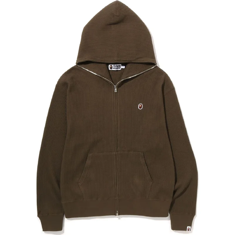 Men's short - sleeve linen t - shirts for summer beach outingsApe Head One Point Thermal Relaxed Fit Full Zip Hoodie Mens Men's short - sleeve linen t - shirts for summer beach outingsApe Head One Point Thermal Relaxed Fit Full Zip Hoodie Mens