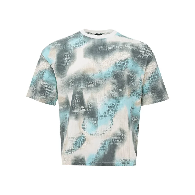Men's slim - fit graphic t - shirts with vintage rock band printsArmani Exchange Chic multi Cotton Tee for Men's Men Men's slim - fit graphic t - shirts with vintage rock band printsArmani Exchange Chic multi Cotton Tee for Men's Men