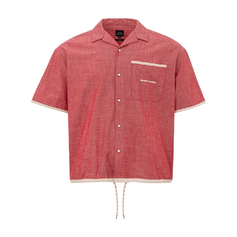 Men's plus - size pocket t - shirts with a classic lookArmani Exchange Crimson Cotton Classic Men's Men's Shirt Men's plus - size pocket t - shirts with a classic lookArmani Exchange Crimson Cotton Classic Men's Men's Shirt