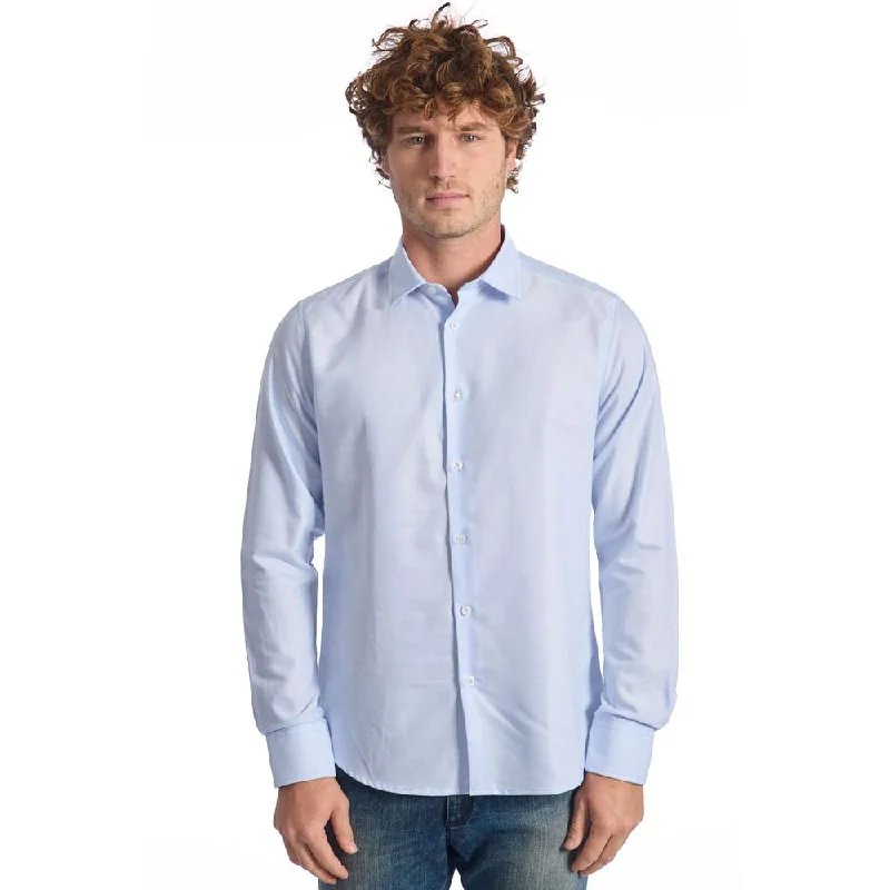 Men's moisture - wicking athletic t - shirts for intense workoutsBaldinini Trend blue Cotton Men's Shirt Men's moisture - wicking athletic t - shirts for intense workoutsBaldinini Trend blue Cotton Men's Shirt