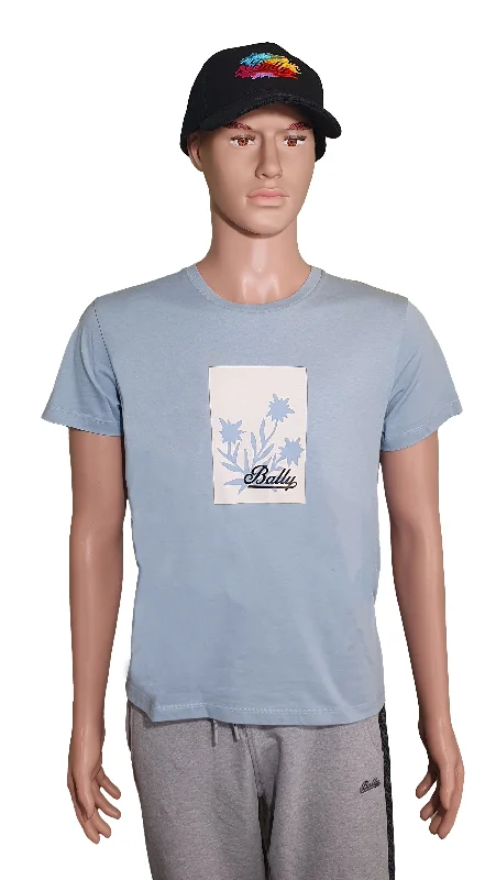 Men's mock - neck t - shirts with a modern and sleek styleBally 6301242 Unisex Seashell 100% Cotton Logo T-Shirt Men's mock - neck t - shirts with a modern and sleek styleBally 6301242 Unisex Seashell 100% Cotton Logo T-Shirt