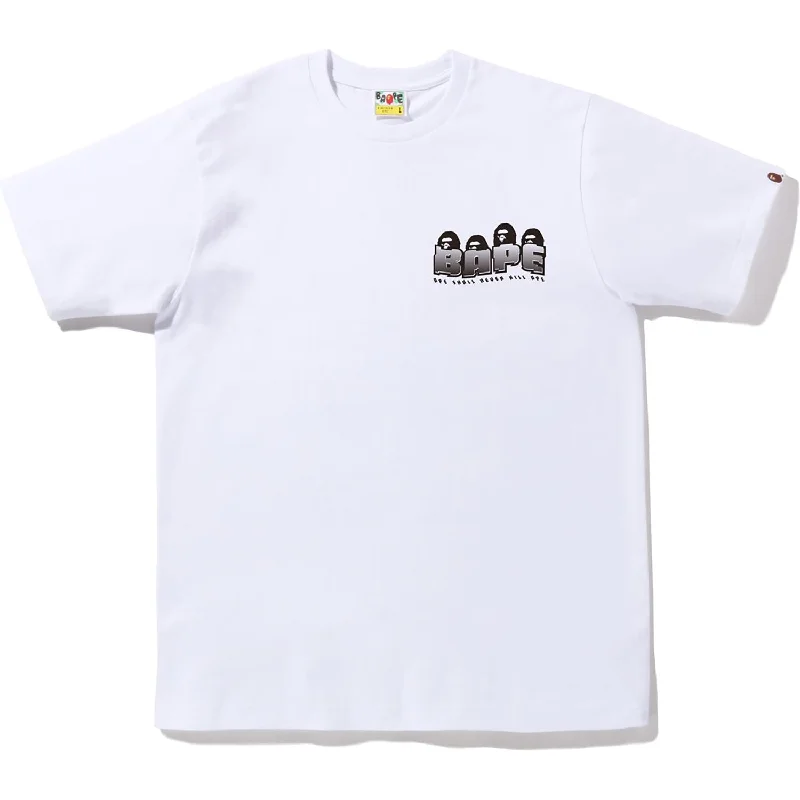 Men's short - sleeve linen t - shirts for summer beach outingsBape Distortion Tee Mens Men's short - sleeve linen t - shirts for summer beach outingsBape Distortion Tee Mens