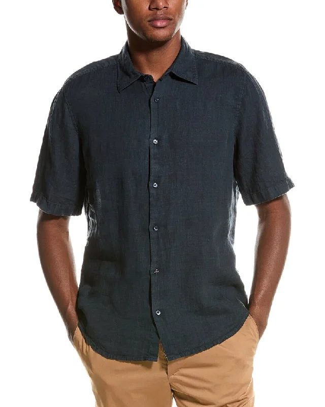 Men's slim - fit graphic t - shirts with vintage rock band printsBOSS Hugo Boss Rash Regular Fit Linen Shirt Men's slim - fit graphic t - shirts with vintage rock band printsBOSS Hugo Boss Rash Regular Fit Linen Shirt