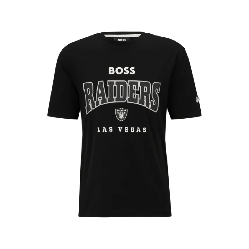 Men's eco - friendly recycled t - shirts for sustainable fashion choicesBOSS x NFL stretch-cotton T-shirt with collaborative branding Men's eco - friendly recycled t - shirts for sustainable fashion choicesBOSS x NFL stretch-cotton T-shirt with collaborative branding