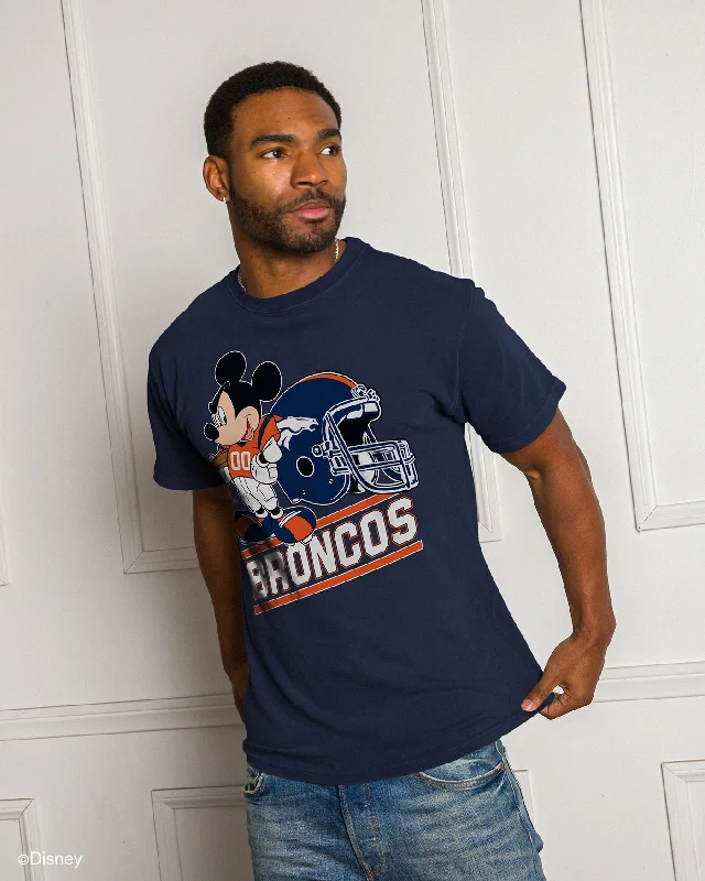Men's mock - neck t - shirts with a modern and sleek styleBroncos Disney Mickey Came to Play Fan Tee Men's mock - neck t - shirts with a modern and sleek styleBroncos Disney Mickey Came to Play Fan Tee