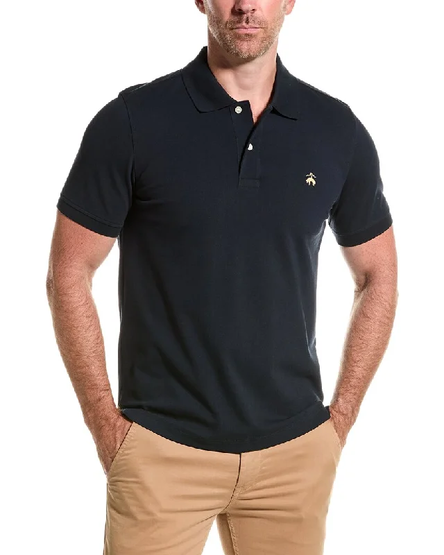 Men's button - front t - shirts with a unique artistic printBrooks Brothers Pique Slim Fit Polo Shirt Men's button - front t - shirts with a unique artistic printBrooks Brothers Pique Slim Fit Polo Shirt