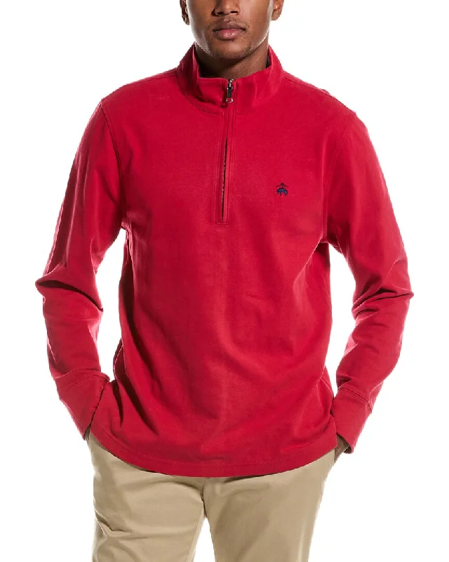 Men's slim - fit graphic t - shirts with vintage rock band printsBrooks Brothers Sueded Mock Pullover Men's slim - fit graphic t - shirts with vintage rock band printsBrooks Brothers Sueded Mock Pullover