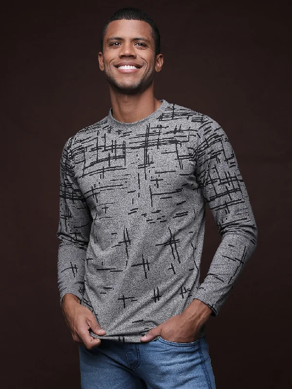 Men's ribbed t - shirts with a textured finish for added styleCampus Sutra Graphic Print Men Round or Crew Stylish New Trends Grey Casual T-Shirt Men's ribbed t - shirts with a textured finish for added styleCampus Sutra Graphic Print Men Round or Crew Stylish New Trends Grey Casual T-Shirt