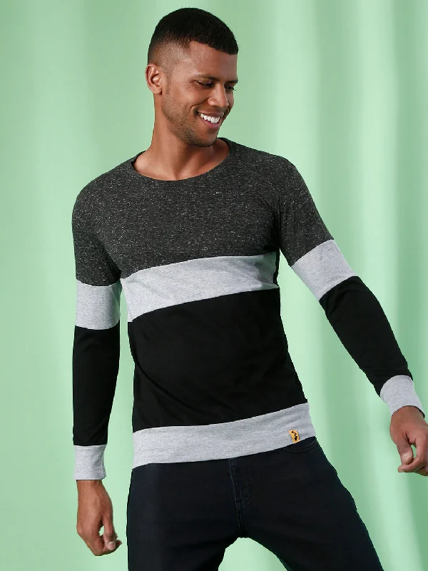 Men's smart - casual checkered t - shirts for semi - formal occasionsCampus Sutra Men Round Neck Stylish Casual T-Shirt Men's smart - casual checkered t - shirts for semi - formal occasionsCampus Sutra Men Round Neck Stylish Casual T-Shirt