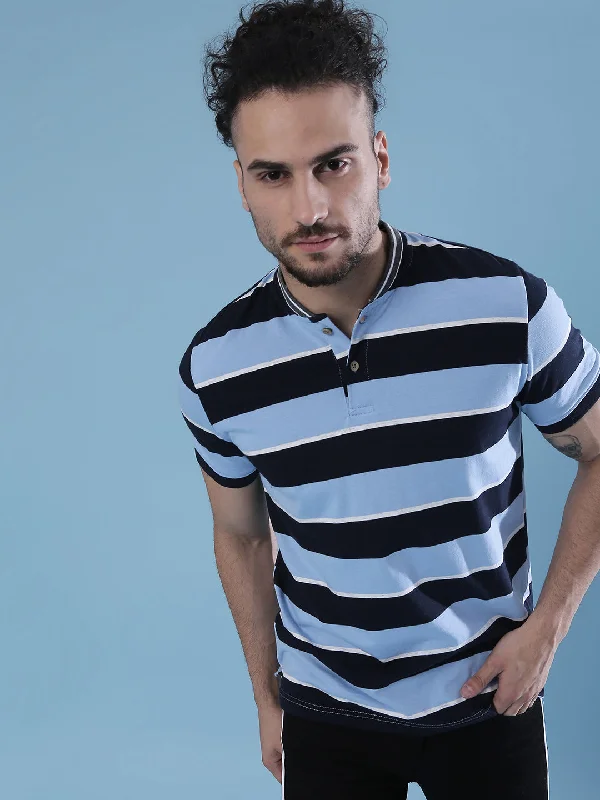 Men's v - neck muscle t - shirts for a body - building aestheticCampus Sutra Men Striped Stylish Half Sleeve Casual T-Shirts Men's v - neck muscle t - shirts for a body - building aestheticCampus Sutra Men Striped Stylish Half Sleeve Casual T-Shirts