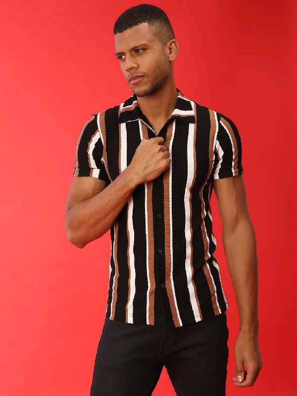 Men's smart - casual checkered t - shirts for semi - formal occasionsCampus Sutra Men Stylish Striped Casual Shirts Men's smart - casual checkered t - shirts for semi - formal occasionsCampus Sutra Men Stylish Striped Casual Shirts