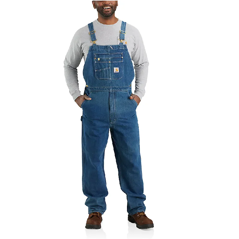 Overalls with a corduroy texture for warmthCarhartt Loose Fit Denim Bib Overall - 104672 Overalls with a corduroy texture for warmthCarhartt Loose Fit Denim Bib Overall - 104672