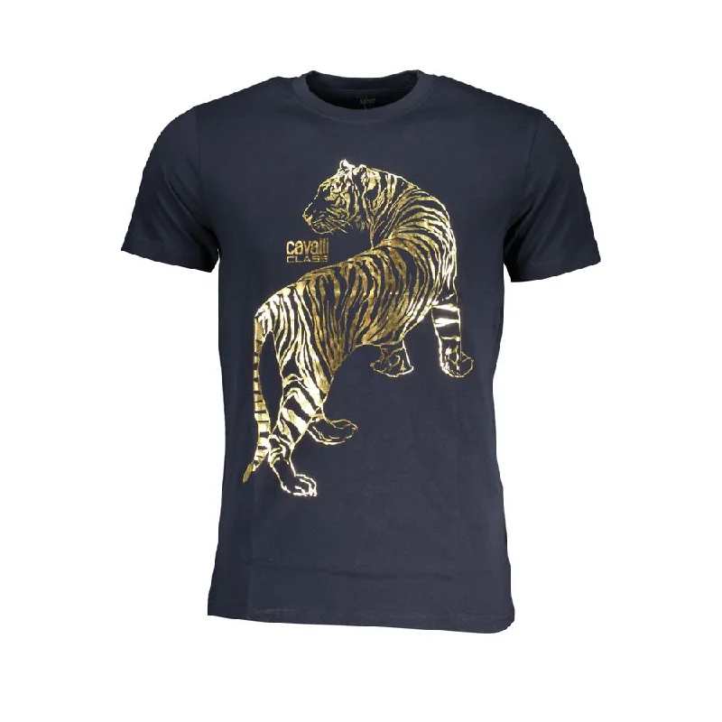 Men's ribbed t - shirts with a textured finish for added styleCavalli Class Cotton Men's T-Shirt Men's ribbed t - shirts with a textured finish for added styleCavalli Class Cotton Men's T-Shirt