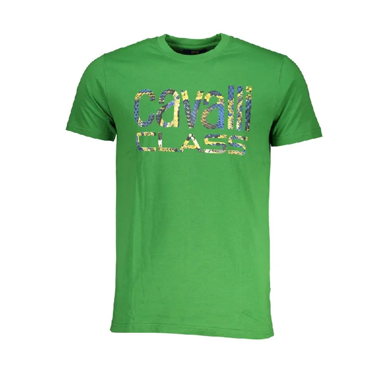 Men's tie - dye t - shirts with a bohemian styleCavalli Class  Cotton Men's T-Shirt
