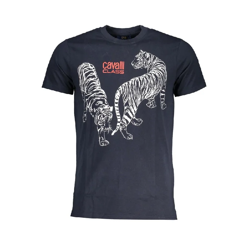 Men's tie - dye t - shirts with a bohemian styleCavalli Class  Cotton Men's T-Shirt