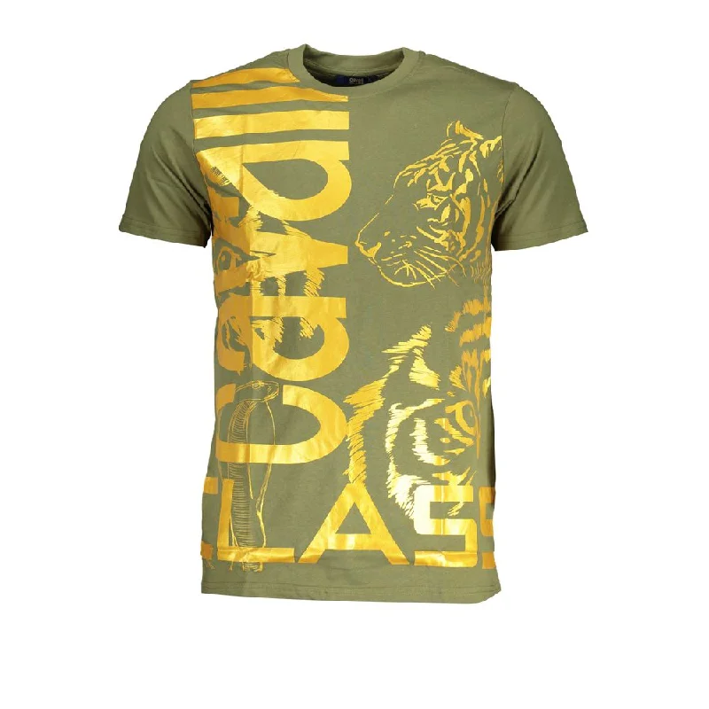 Men's smart - casual checkered t - shirts for semi - formal occasionsCavalli Class Cotton Men's T-Shirt Men's smart - casual checkered t - shirts for semi - formal occasionsCavalli Class Cotton Men's T-Shirt