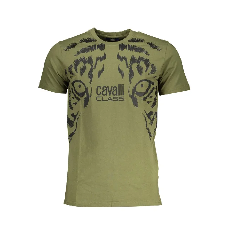 Men's thermal t - shirts with a high - neck design for cold weatherCavalli Class Cotton Men's T-Shirt Men's thermal t - shirts with a high - neck design for cold weatherCavalli Class Cotton Men's T-Shirt