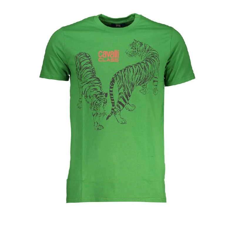 Men's UV - protection t - shirts for outdoor activities in the sunCavalli Class Cotton Men's T-Shirt Men's UV - protection t - shirts for outdoor activities in the sunCavalli Class Cotton Men's T-Shirt