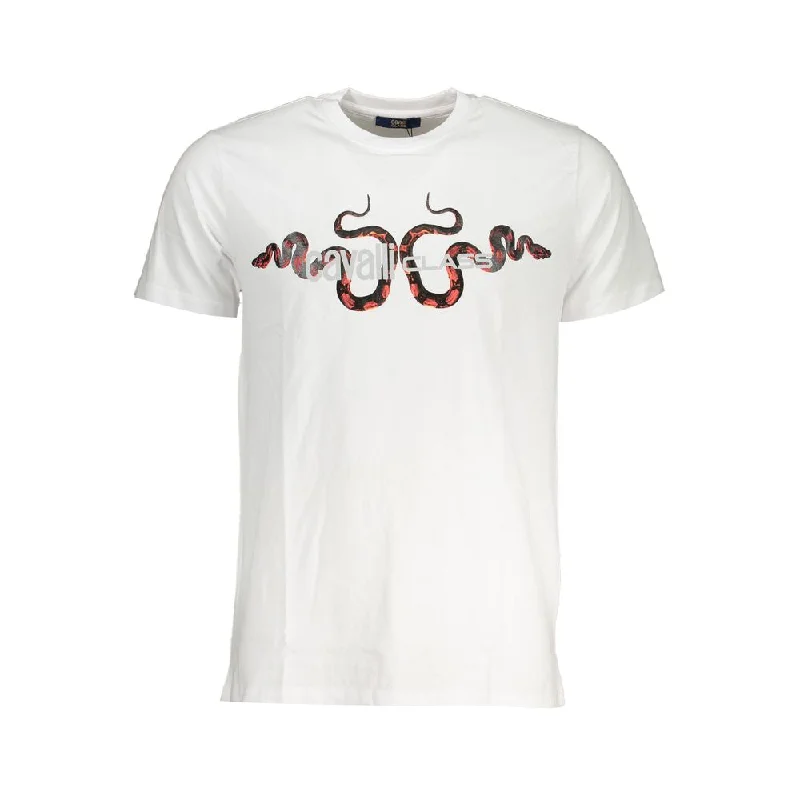 Men's thermal t - shirts with a high - neck design for cold weatherCavalli Class Cotton Men's T-Shirt Men's thermal t - shirts with a high - neck design for cold weatherCavalli Class Cotton Men's T-Shirt