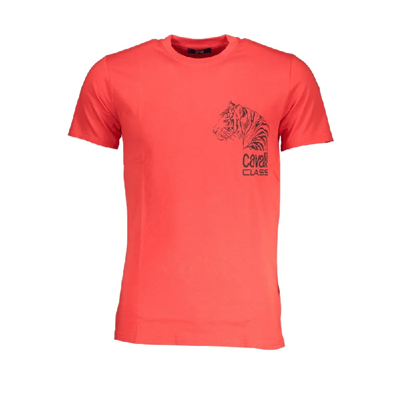 Men's button - front t - shirts with a unique artistic printCavalli Class Cotton Men's T-Shirt Men's button - front t - shirts with a unique artistic printCavalli Class Cotton Men's T-Shirt