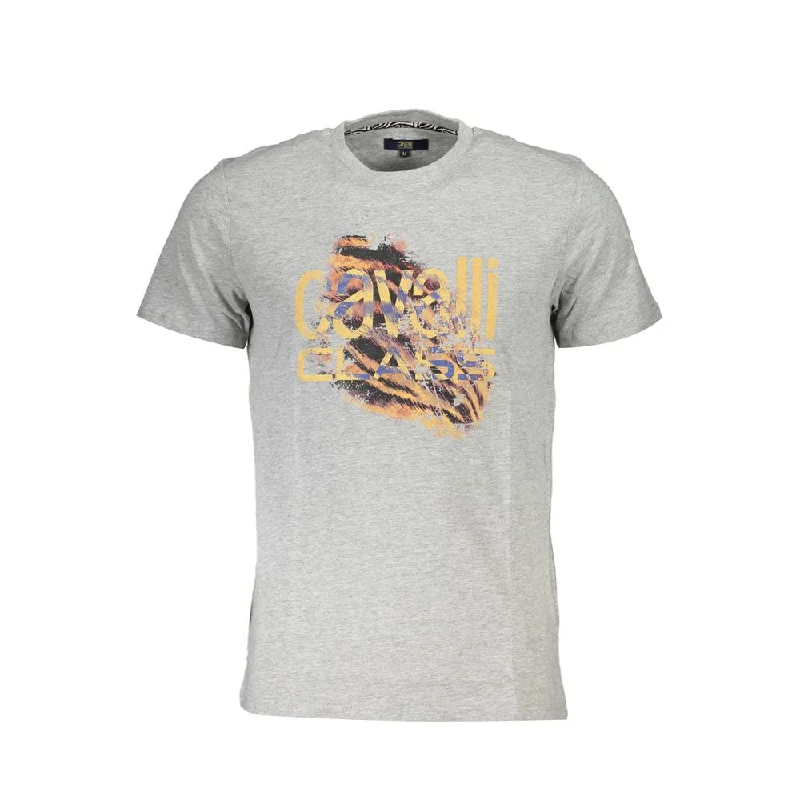 Men's thermal t - shirts with a high - neck design for cold weatherCavalli Class Cotton Men's T-Shirt Men's thermal t - shirts with a high - neck design for cold weatherCavalli Class Cotton Men's T-Shirt