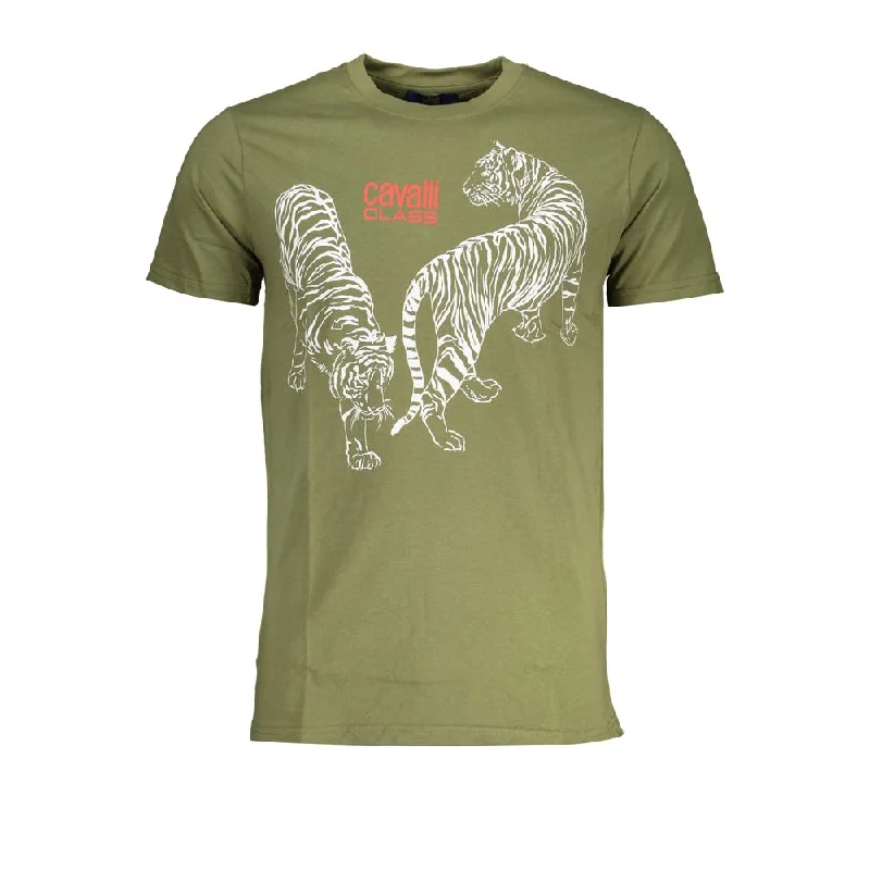 Men's eco - friendly recycled t - shirts for sustainable fashion choicesCavalli Class Cotton Men's T-Shirt Men's eco - friendly recycled t - shirts for sustainable fashion choicesCavalli Class Cotton Men's T-Shirt