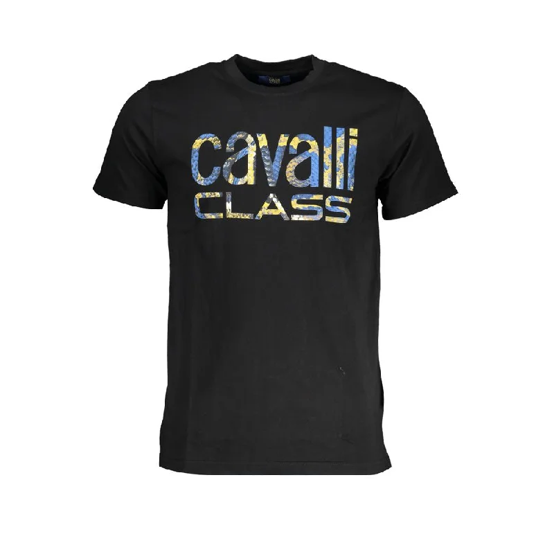 Men's short - sleeve linen t - shirts for summer beach outingsCavalli Class Cotton Men's T-Shirt Men's short - sleeve linen t - shirts for summer beach outingsCavalli Class Cotton Men's T-Shirt