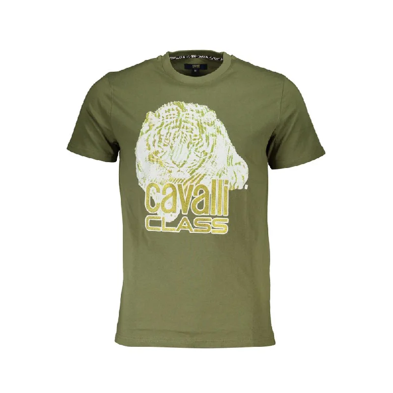 Men's long - sleeve henley t - shirts with button - down placketsCavalli Class Cotton Men's T-Shirt Men's long - sleeve henley t - shirts with button - down placketsCavalli Class Cotton Men's T-Shirt