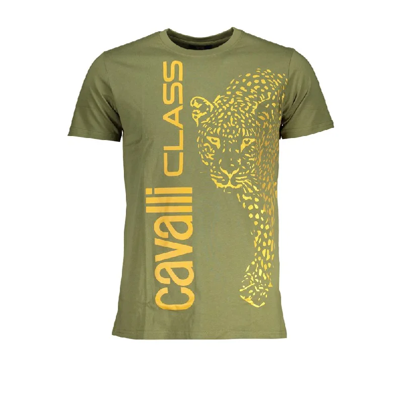 Men's distressed denim - look t - shirts with a rugged appealCavalli Class  Cotton Men's T-Shirt