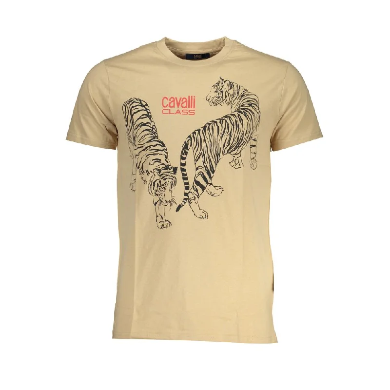 Men's tie - dye t - shirts with a bohemian styleCavalli Class  Cotton Men's T-Shirt