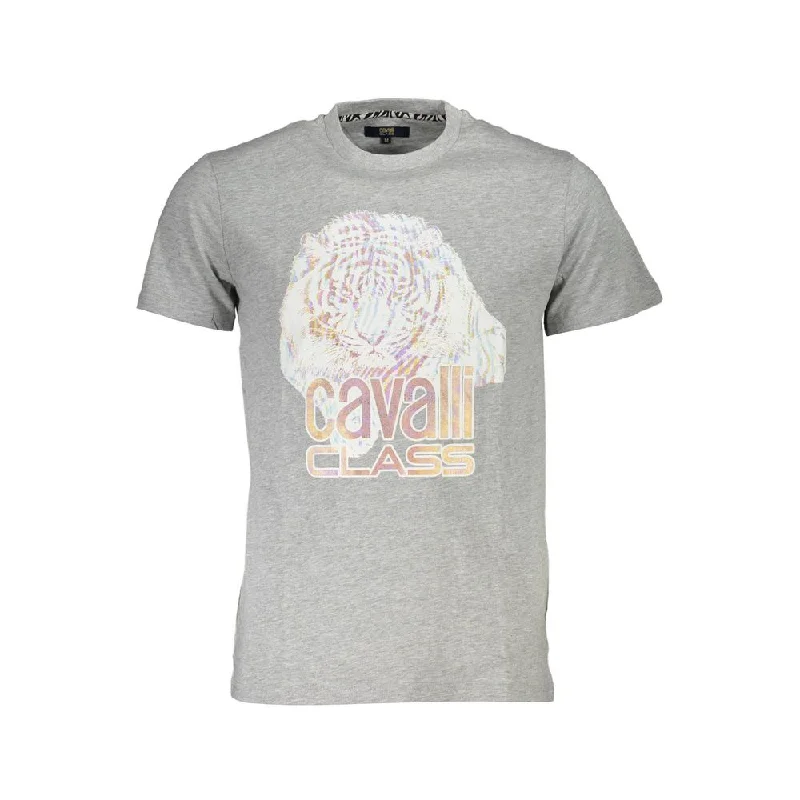 Men's long - sleeve henley t - shirts with button - down placketsCavalli Class Cotton Men's T-Shirt Men's long - sleeve henley t - shirts with button - down placketsCavalli Class Cotton Men's T-Shirt