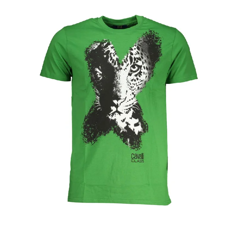 Men's slim - fit graphic t - shirts with vintage rock band printsCavalli Class Cotton Men's T-Shirt Men's slim - fit graphic t - shirts with vintage rock band printsCavalli Class Cotton Men's T-Shirt