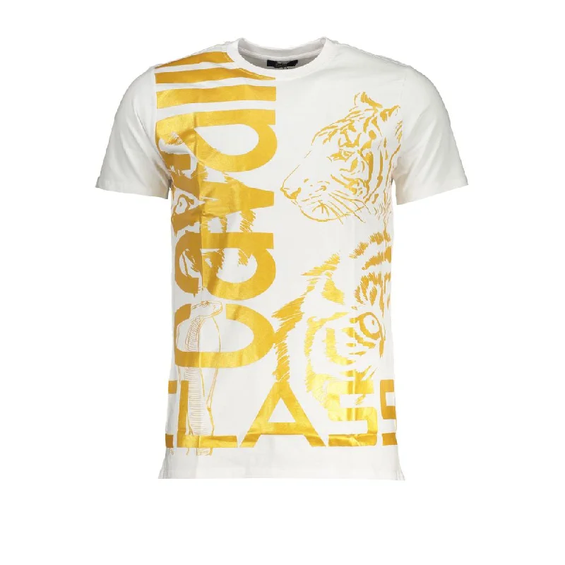 Men's distressed denim - look t - shirts with a rugged appealCavalli Class Cotton Men's T-Shirt Men's distressed denim - look t - shirts with a rugged appealCavalli Class Cotton Men's T-Shirt