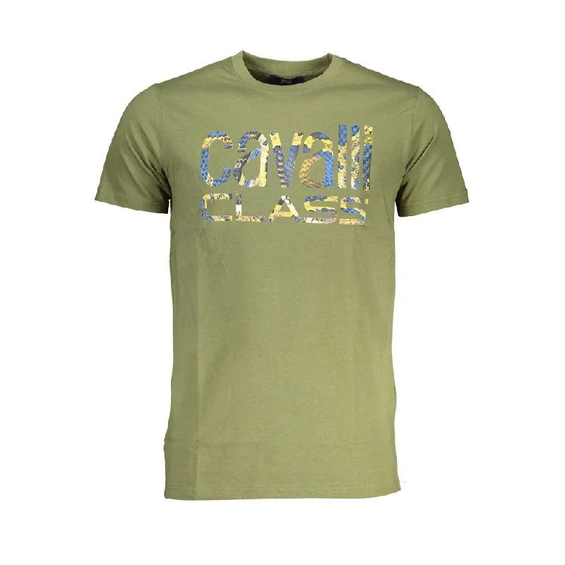 Men's distressed denim - look t - shirts with a rugged appealCavalli Class Cotton Men's T-Shirt Men's distressed denim - look t - shirts with a rugged appealCavalli Class Cotton Men's T-Shirt