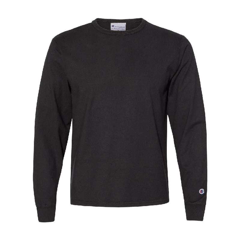Men's moisture - wicking athletic t - shirts for intense workoutsChampion Garment-Dyed Long Sleeve T-Shirt Men's moisture - wicking athletic t - shirts for intense workoutsChampion Garment-Dyed Long Sleeve T-Shirt