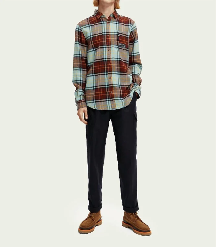 Men's lightweight performance t - shirts for running marathonsChecked Brushed Flannel Shirt In Multi Men's lightweight performance t - shirts for running marathonsChecked Brushed Flannel Shirt In Multi