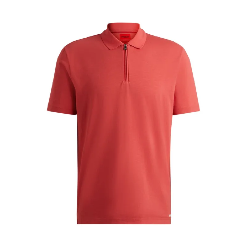 Men's organic cotton crew - neck t - shirts for everyday comfortCotton-blend polo shirt with zip placket Men's organic cotton crew - neck t - shirts for everyday comfortCotton-blend polo shirt with zip placket
