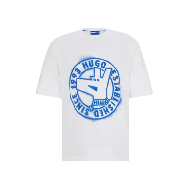 Men's UV - protection t - shirts for outdoor activities in the sunCotton-jersey regular-fit T-shirt with signature artwork Men's UV - protection t - shirts for outdoor activities in the sunCotton-jersey regular-fit T-shirt with signature artwork