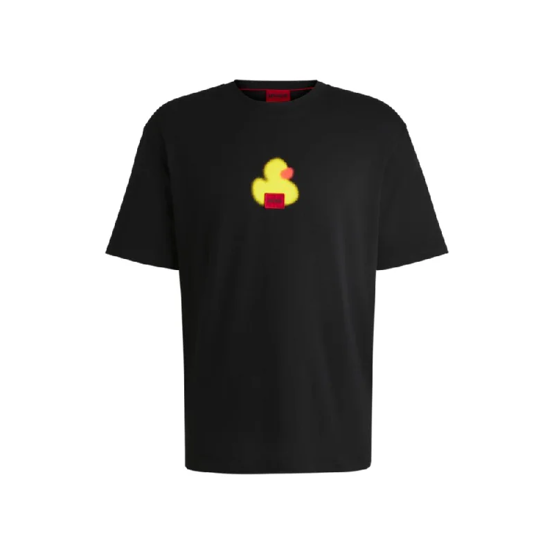 Men's slim - fit graphic t - shirts with vintage rock band printsCotton-jersey relaxed-fit T-shirt with duck print Men's slim - fit graphic t - shirts with vintage rock band printsCotton-jersey relaxed-fit T-shirt with duck print