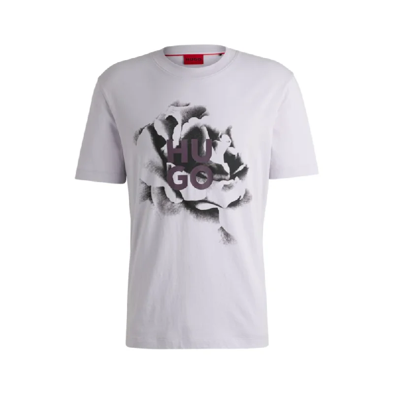 Men's long - sleeve henley t - shirts with button - down placketsCotton-jersey T-shirt with artwork and logo Men's long - sleeve henley t - shirts with button - down placketsCotton-jersey T-shirt with artwork and logo